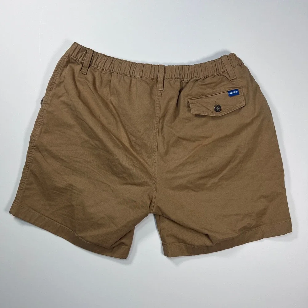 Chubbies Originals Shorts Mens Large Tan Khaki 7 Inch Inseam Stretch Chino Twill - Picture 2 of 10